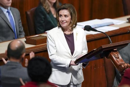 Bà Nancy Pelosi đã từ chức Chủ tịch Hạ viện Mỹ vào ngày 17/11. Ảnh: AP.