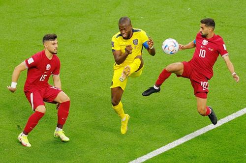 Trận khai mạc World Cup 2022 giữa Qatar và Ecuador. Ảnh: AFP