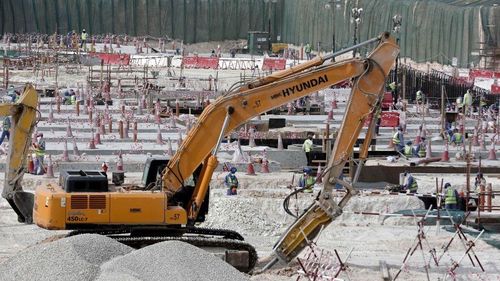Qatar đã đổ số tiền khổng lồ vào các công trình phục vụ World Cup. Ảnh: AP.