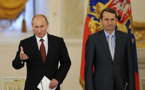 Giám đốc Cơ quan Tình báo nước ngoài Nga Sergei Naryshkin là đồng minh thân cận của Tổng thống Putin. Ảnh: RIA.