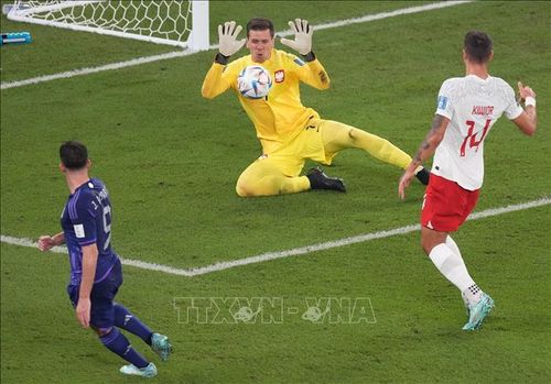 Trận đấu giữa Ba Lan và Argentina tại vòng chung kết World Cup 2022. Ảnh: THX/TTXVN