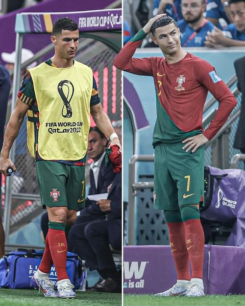 Tờ Record (Bồ Đào Nha) đã bất ngờ thông tin Ronaldo muốn rời World Cup 2022 do ngồi dự bị ở trận đấu với Thụy Sĩ. Ảnh: ESPN