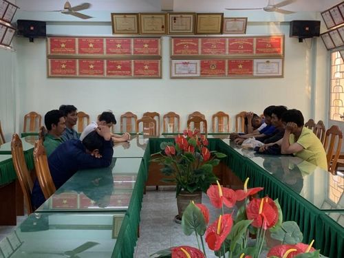 Các đối tượng tại cơ quan điều tra.