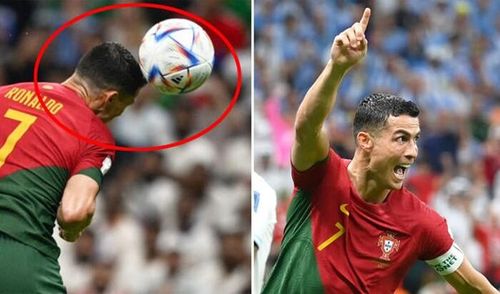Ronaldo ồn ào với vụ ai ghi bàn vào lưới Urugay, sau đó anh im lặng với tin nhắn gửi cho Piers Morgan là anh đã ghi bàn dù bóng chỉ chạm... cọng tóc.