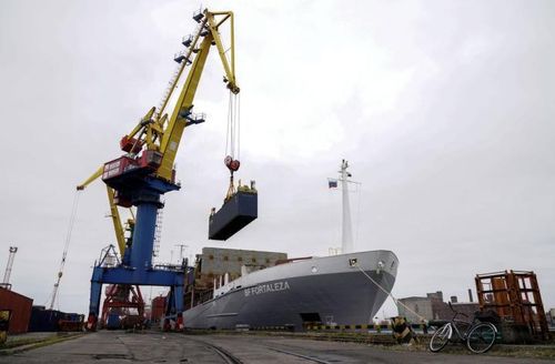 Cảng thương mại ở Kaliningrad, Nga ngày 28/10/2021. (Ảnh: Reuters)