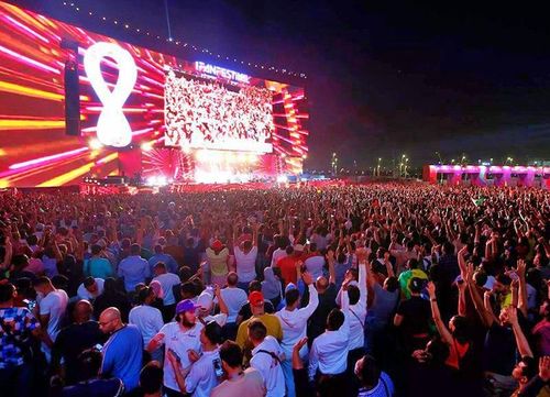 FIFA Festival tại Qatar đã thu hút hơn 1,8 triệu người tham dự với mức trung bình 70.000 du khách mỗi ngày. Ảnh: Time Out Doha