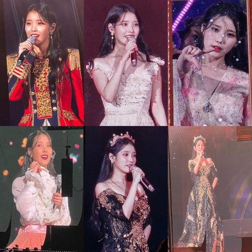Tại buổi concert, IU khiến người hâm mộ xao xuyến bởi nhan sắc xinh đẹp. (Ảnh: Twitter @thanh01112002)