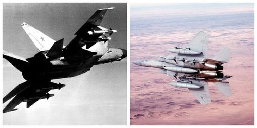Tiêm kích MiG-25 Foxbat tỏ ra thua kém hơn nhiều so với đối thủ chính F-15 Eagle.