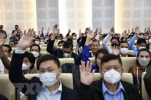 Đại biểu Đại hội bất thường Đảng Nhân dân Campuchia. (Ảnh: AKP/TTXVN phát)