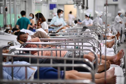 Bệnh nhân được chăm sóc tại khoa Cấp cứu, Bệnh viện Chợ Rẫy. Ảnh: Duy Hiệu.