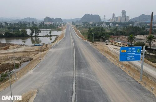 Đoạn đầu tuyến đi qua địa phận tỉnh Ninh Bình, điểm đầu thuộc địa phận xã Mai Sơn, huyện Yên Mô và điểm cuối là địa phận xã Quang Sơn, TP Tam Điệp. (Ảnh: Dân Trí).