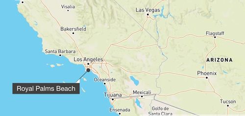  Bãi biển Royal Palms, thành phố Los Angeles, California, Mỹ. Ảnh: Mapbox. 