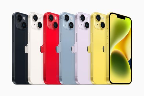  Các tùy chọn màu sắc hiện có trên iPhone 14 và 14 Plus. Ảnh: Apple. 