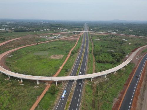 Nút giao cao tốc Long Thành Dầu Giây và cao tốc Phan Thiết-Dầu Giây. Ảnh: PN