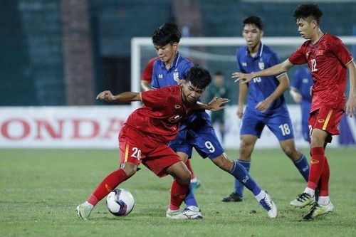 U17 Việt Nam từng đánh bại U17 Thái Lan 3-0 vào tháng 10 năm ngoái để xếp nhất bảng C Vòng loại U17 châu Á 2023. Ảnh: VFF