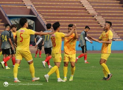 U23 Việt Nam đã có chiến thắng nhẹ nhàng 2-1 với pha lập công của Mạnh Quỳnh và Văn Hữu (ảnh VFF)