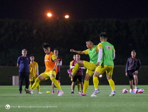 Buổi tập của U23 Việt Nam diễn ra vào 2h sáng theo giờ Việt Nam (ảnh VFF)