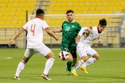 Tuy nhiên, U23 Việt Nam không thể tạo nên trận đấu ấn tượng khi phải chơi thiếu người từ phút 23. (Ảnh: VFF)