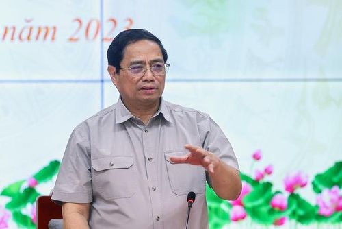  Thủ tướng Phạm Minh Chính phát biểu tại buổi làm việc. Ảnh: VGP 