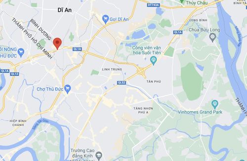  Vụ tai nạn xảy ra tại khu vực cầu vượt Sóng Thần, TP Thủ Đức. Ảnh: Google Maps. 