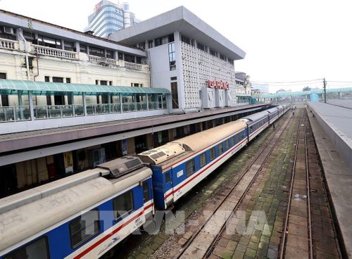 Bên trong nhà ga Hà Nội. Ảnh: Huy Hùng - TTXVN 