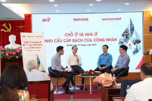 Phó trưởng Ban quản lý các KCN&amp;CX Hà Nội Trần Anh Tuấn chia sẻ thông tin tại buổi tọa đàm: Chỗ ở và nhà ở, nhu cầu cấp bách của công nhân do Báo Kinh tế &amp; Đô thị và Tổ chức ActionAid Quốc tế tại Việt Nam (AAV), Quỹ Hỗ trợ chương trình, dự án an sinh xã hội Việt Nam (AFV) hợp tác tổ chức chiều 27/4