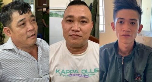 Các đối tượng bị Công an bắt giữ.
