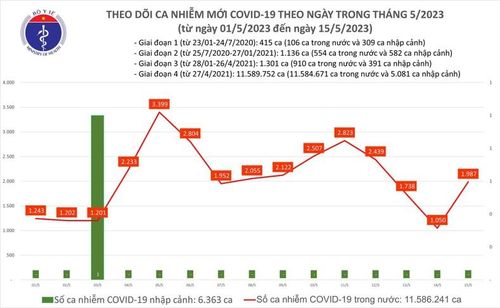 Biểu đồ số ca mắc Covid-19 tại Việt Nam thời gian qua.