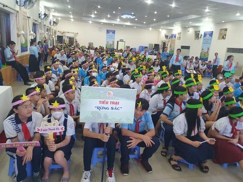 Các em học sinh tham gia đợt 1 Trại hè Thanh Đa lần thứ 44 năm 2023 do LĐLĐ TP Hồ Chí Minh cùng Thành Đoàn TP tổ chức.