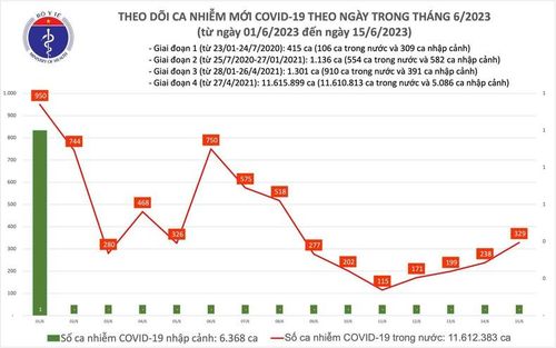 Biểu đồ số ca mắc Covid-19 tại Việt Nam thời gian qua.
