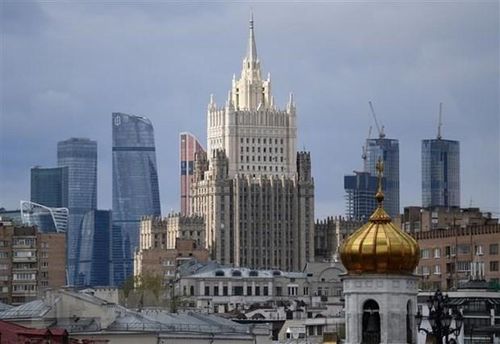 Tòa nhà trụ sở Bộ Ngoại giao Nga ở thủ đô Moskva. (Ảnh: AFP/TTXVN)