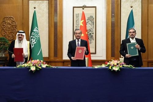 Trung Quốc "ghi điểm" ngoại giao với thỏa thuận giữa Iran và Saudi Arabia. Ảnh: Reuters