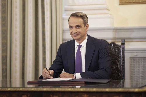 Thủ tướng Cộng hòa Hy Lạp Kyriakos Mitsotakis. (Nguồn: Twitter)