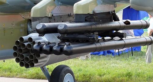  Tên lửa tấn công mặt đất Vikhr của Nga trang bị trên trực thăng Ka-52M. Nguồn Topwar