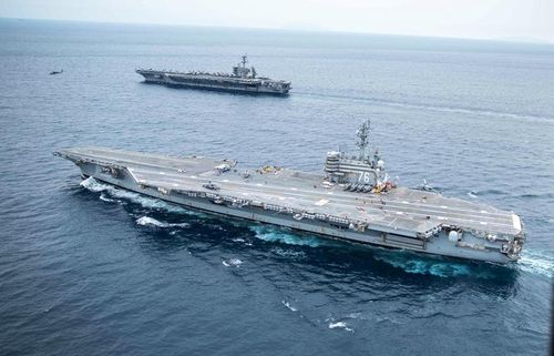  Tàu sân bay hạt nhân Mỹ USS Ronald Reagan từng nhiều lần được điều đến Đông Á. Nguồn: @Gipper_76.