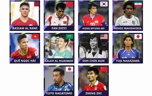 Trung vệ Quế Ngọc Hải là đại diện duy nhất của Việt Nam trong danh sách được đề cử vào “đội hình trong mơ” AFC Asian Cup. Ảnh chụp màn hình