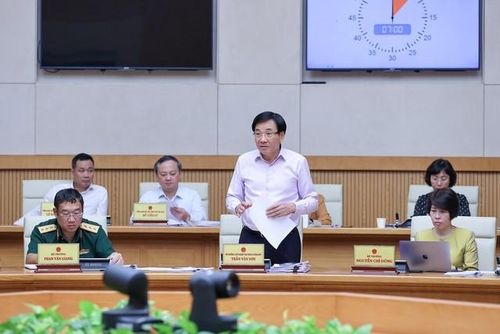 Bộ trưởng, Chủ nhiệm Văn phòng Chính phủ Trần Văn Sơn phát biểu tại phiên họp - Ảnh: VGP/Nhật Bắc.