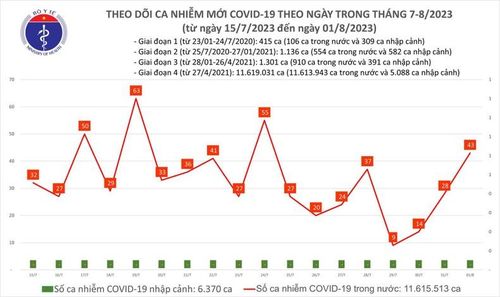  Biểu đồ số ca mắc Covid-19 tại Việt Nam thời gian qua.