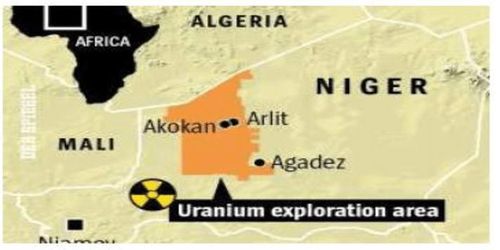 Các địa điểm khai thác uranium ở Niger