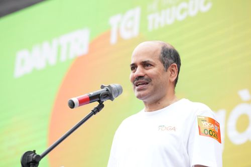 Đại sứ Đặc mệnh toàn quyền Ấn Độ tại Việt Nam Sandeep Arya phát biểu.