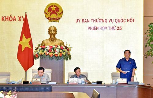Phó Chủ tịch Quốc hội, Thượng tướng Trần Quang Phương chủ trì cuộc làm việc. Ảnh: Lâm Hiển