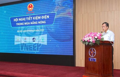 Ông Trịnh Quốc Vũ - Phó Chánh Văn phòng Ban chỉ đạo Tiết kiệm năng lượng, Phó Vụ trưởng Vụ Tiết kiệm năng lượng và Phát triển bền vững, Bộ Công Thương. Ảnh: EVN