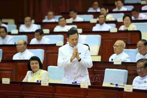 Tiến sĩ Hun Manet, tân nghị sĩ Quốc hội tại kỳ họp thứ nhất Quốc hội Campuchia khóa VII. Ảnh: AKP/TTXVN phát