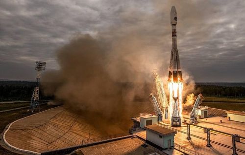 Hình ảnh tàu thăm dò Mặt trăng Luna-25 được phóng ngày 11/8 từ vùng Viễn Đông của Nga. Ảnh: TASS