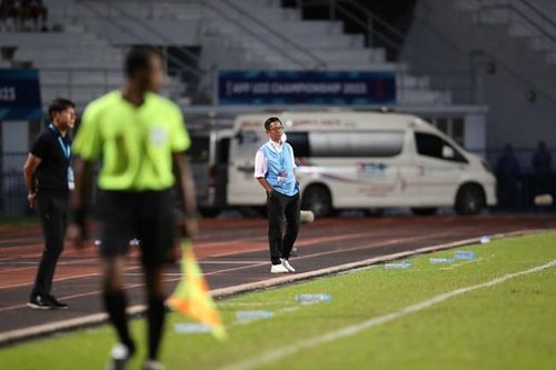Chiến thắng trước HLV từng đưa Hàn Quốc dự World Cup 2018 là thành công lớn trong sự nghiệp huấn luyện của HLV Hoàng Anh Tuấn. Ảnh: Song Ngọc