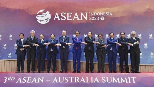 Thủ tướng Phạm Minh Chính và các Trưởng đoàn dự Hội nghị Cấp cao ASEAN-Australia lần thứ 3. (Ảnh: Dương Giang/TTXVN)