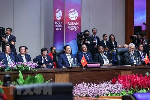Thủ tướng Phạm Minh Chính dự Hội nghị Cấp cao ASEAN-Liên hợp quốc lần thứ 13. (Ảnh: Dương Giang/TTXVN)