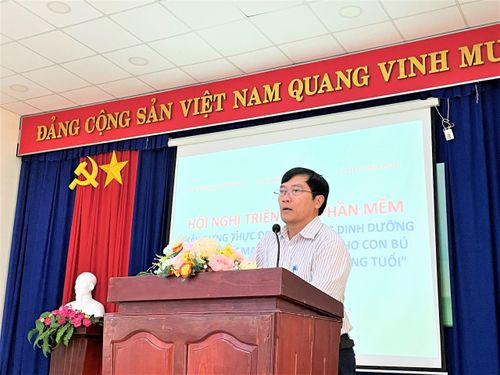 BSCKII. Ngô Văn Kiên - Phó Giám đốc Bệnh viện đa khoa tỉnh Bình Phước phát biểu khai mạc
