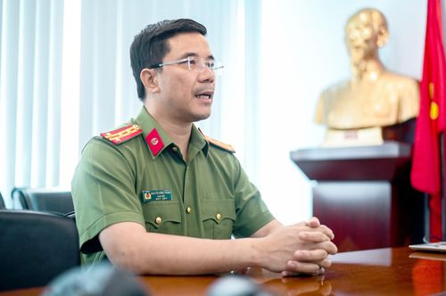 Đại tá Nguyễn Hồng Phong - Giám đốc Công an tỉnh Hà Tĩnh. Ảnh: Thạch Thảo