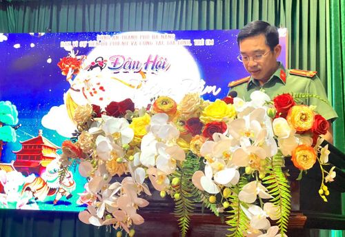 Thượng tá Nguyễn Đại Đồng, Phó Giám đốc CATP phát biểu tại chương trình